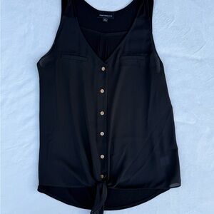 Elegant Black Button-Down Blouse